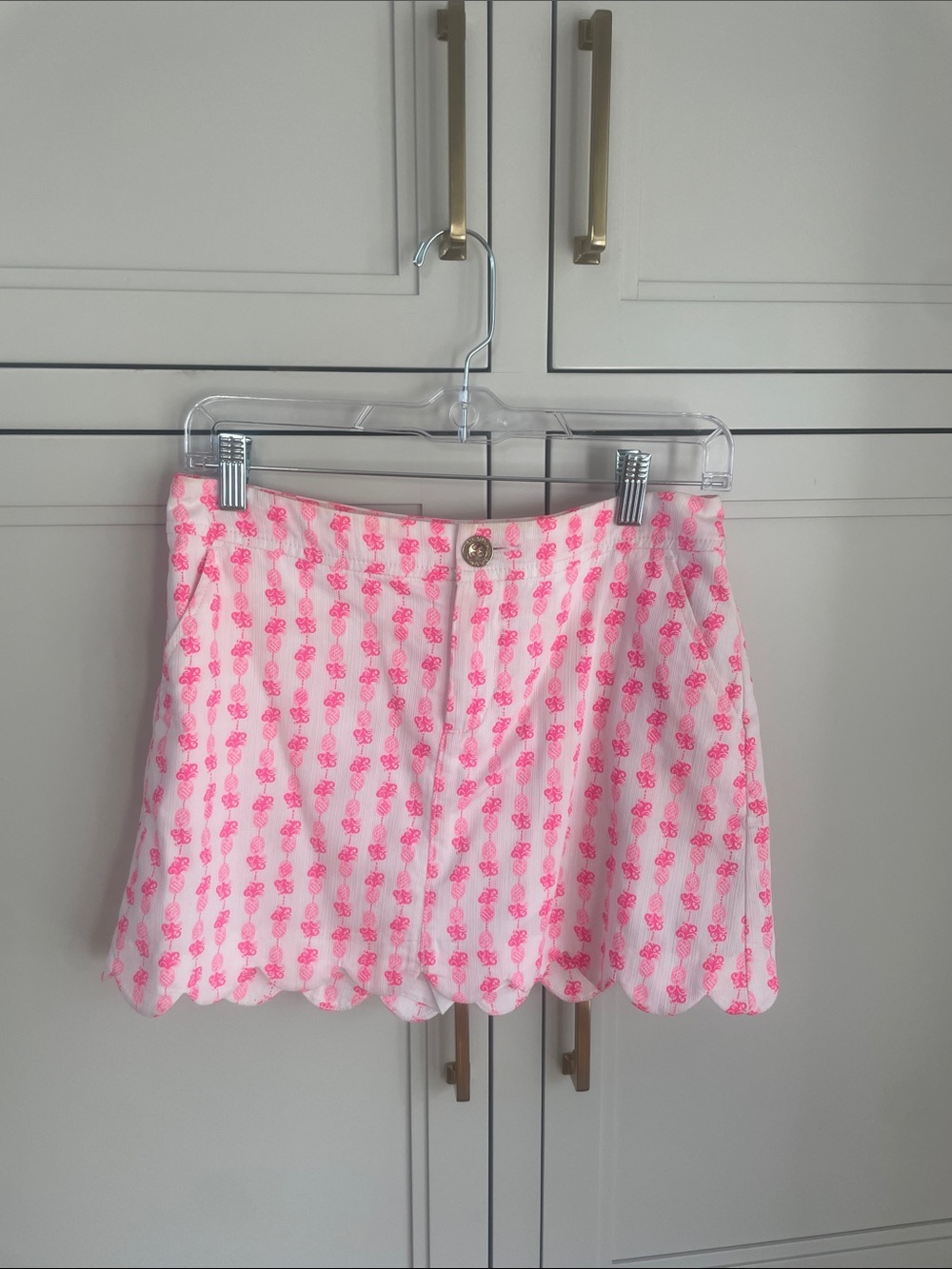 Vineyard Vines Pink Pineapple Print Midi Skirt
